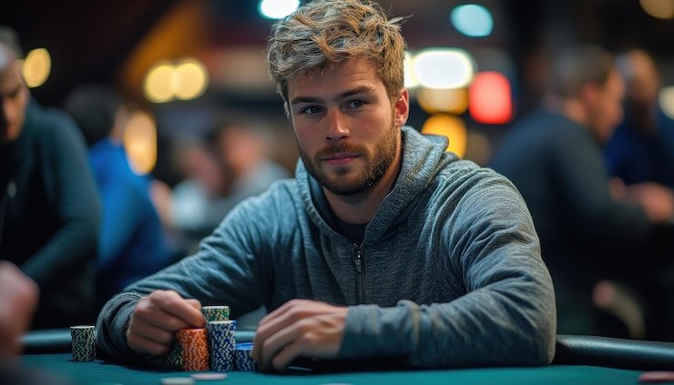 Tabel pembayaran Three Card Poker dan area taruhan di cerita judi